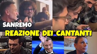 Sanremo 2024  Le Reazioni dei Cantanti dopo lannuncio di Amadeus [upl. by Latin]