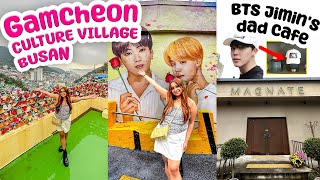 GAMCHEON CULTURE VILLAGE Busan  BTS Jimins Dad Cafe  Meghna Datta [upl. by Akyssej]