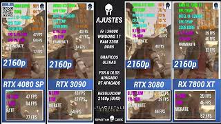 RTX 4080 SUPER VS RTX 3090 VS RTX 3080 VS RX 7800 XT Pruebas Con Intel En 4K [upl. by Adnahsor977]