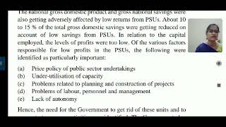 disinvestment in public enterprises economies of public enterprises lecturer7unit3 b com [upl. by Artap]