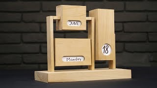 DIY Endless Calendar from Wood [upl. by Ahusoj]