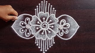 छोटी पण अतिशय सुंदर रांगोळी डिझाईन  simple daily use rangoli  rangoli  freehand rangoli [upl. by Oiramad]