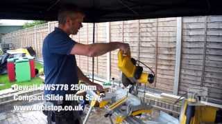 Dewalt DWS778 250mm Compact Slide Mitre Saw  a Toolstop REVIEW [upl. by Eelir]