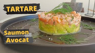 Recette gastronomique FACILE  RAPIDE  PAS CHERE  Tartare Saumon avocat [upl. by Acey]