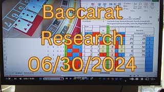 Baccarat Play 06302024 1 Strategy 1 Bankroll Management Baccarat Research [upl. by Tnelc710]