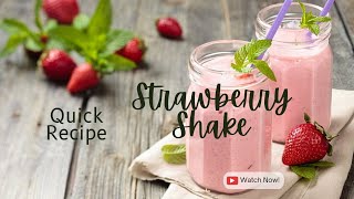 How to Make Best Homemade Strawberry Milkshake Easy Recipe [upl. by Adnolohs882]