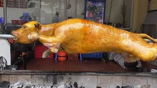 GRAPHIC Crispy Roast BBQ Whole Calf  Vietnam street food  Street food in Vietnam Christmas 2017 [upl. by Adachi]