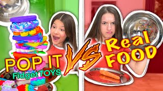 POP IT FOOD VS REAL FOOD QUI SERA LA PLUS RAPIDE [upl. by Anat123]