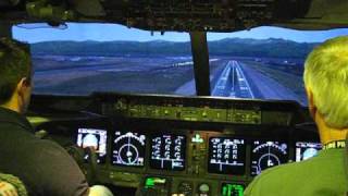 MD11 Cockpit Approach and Landing Anchorage [upl. by Amihsat]