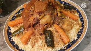 recette Couscous marocainطريقة تحضير الكسكس المغربي🇲🇦 [upl. by Lesak]