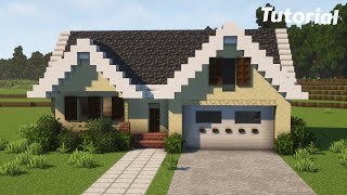 Minecraft Small Suburban House Tutorial 10 [upl. by Funch410]