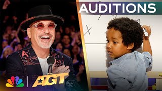 GENIUS 2YearOld Baby Dev Is AGTs Youngest Mathematician  Auditions  AGT 2024 [upl. by Leahcimnhoj]