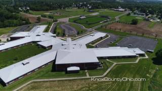 Drone Video of the Fredericktown Ohio Schools and Sports Stadium with Track [upl. by Nored]