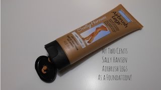 Sally Hansen  Airbrush Legs Lotion  As a Foundation  CarmenisaHotMess [upl. by Oos]