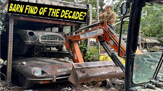 UK Barn Find Of The Decade Rare Cars See Daylight After Nearly 50 Years barnfind classiccars [upl. by Zzahc475]