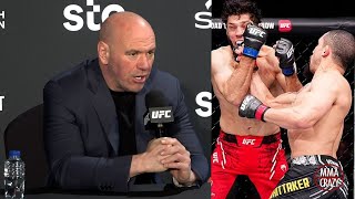 Dana White reacts to Robert Whittaker KO Ikram Aliskerov at UFC Saudi Arabia [upl. by Pack]