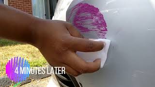 DIY  AUTOS amp VEHICLES  HOW TO REMOVE CAR PAINT TRANSFER SCUFFS QUICKLY  NO BODY SHOP NEEDED [upl. by Bussey]