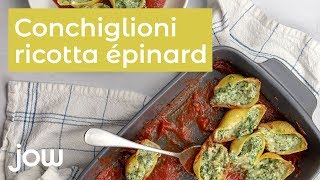 Recette de pâte ricotta amp épinard  Les quotConchiglioniquot [upl. by Cassilda]