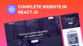 React JS Project  Build amp Deploy Complete Responsive Website in React Step by Step Tutorial [upl. by Seni384]