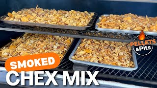 Easy Smoked Party Mix  Our Favorite CHEX MIX Recipe on the Smoker [upl. by Rockel]