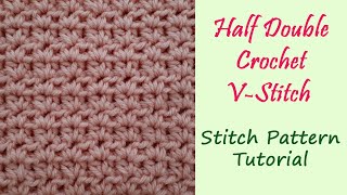 How to Crochet the Crossed Half Double Crochet Stitch Beginner Tutorial [upl. by Lauralee]