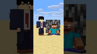 HELP Herobrine To Power Up Lift With Bigger And Bigger Bedrock friendship shorts trending anime [upl. by Ahsilek]