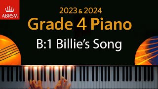 ABRSM 2023 amp 2024  Grade 4 Piano exam  B1 Billies Song  Valerie Capers [upl. by Kama796]