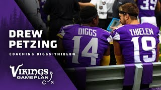 Drew Petzing Explains Differences Between Stefon Diggs and Adam Thielens Games  Minnesota Vikings [upl. by Nylodnarb]