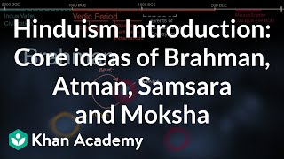 Hinduism Introduction Core ideas of Brahman Atman Samsara and Moksha  History  Khan Academy [upl. by Mallissa]