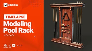 🎱 3D Modeling Timelapse Game Ready Pool Rack [upl. by Halla891]