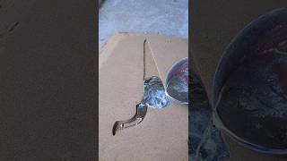 Metal Castingsculpting bronze making variety knife metal casting Experimentmetal castingshorts [upl. by Bainbridge878]