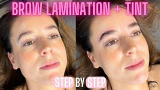 LAMINATION  BROW TINT PROCESS Step by Step using Thuya and Brow Code [upl. by Charlena155]