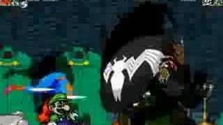 SpiderMan and GREEN Mario vs Venom and Wario [upl. by Anomis]