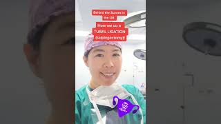 How is a TUBAL LIGATION salpingectomy done Surgery video  behind the scenes in the OR [upl. by Fadas]