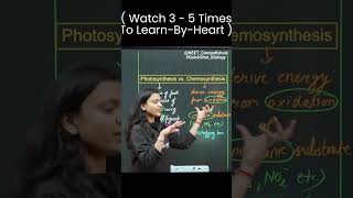 What is Difference Between quotPhotosynthesis amp Chemosynthesisquot With QuickShot Biology Poonam  neet [upl. by Ahsitel699]