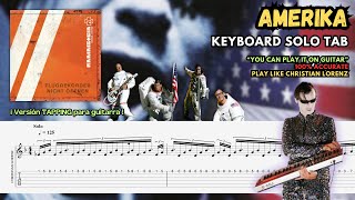 Rammstein  Amerika  Solo Keyboard  Guitar TAB Tapping  100 ACCURATE  Backing Track [upl. by Eseerahs]