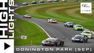 HIGHLIGHTS  Race  Donington Park  British GT 2024 [upl. by Goldina]