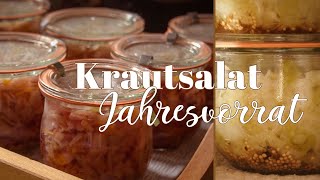 Krautsalat einfach amp deluxe  unser Jahresvorrat farbenfroh und knackfrisch haltbar gemacht [upl. by Purington]