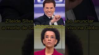 Zileide Silva chora e trava ao anunciar a morte de Silvio Santos ao vivo na Globo [upl. by Aiahc]