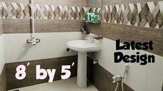 Washroom Design 8’ by 5’ Feet Latest Bathroom Design 2024 [upl. by Ym]