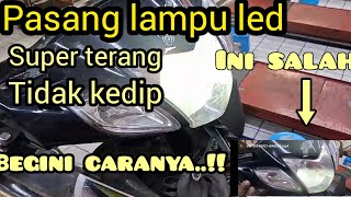 Cara pasang bolam LED agar terang tidak berkedip dan merubah arus AC ke DCmotor kharismasupra 125 [upl. by Stelmach]