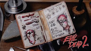 Making Evil Dead Necronomicon leather wallet ASMR evildeadrise [upl. by Biddle]