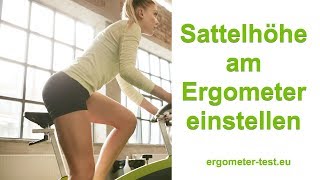 Sattelhöhe am Ergometer richtig einstellen [upl. by Darrej6]