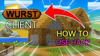 How to use Wurst Client in pojav  189 to 1204  minecrafthacks [upl. by Jannery]