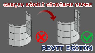 Eğri Formlu Giydirme Cephe  Revit Eğitim [upl. by Sneed]