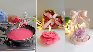 9 Magníficas Ideas con VELAS y FLORES para Regalar a MAMÁ 9Manualidades para el Día de la Madre [upl. by Vivianne]