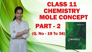 MOLE CONCEPT CLASS 11 NCERT SOLUTIONS PART 2  SOME BASIC CONCEPTS OF CHEMISTRY  NCERT SOLUTIONS [upl. by Lorrie746]