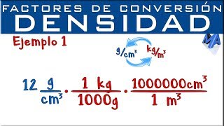 Conversión de unidades de Densidad  Ejemplo 1 [upl. by Lledniw]