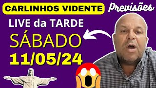 CARLINHOS VIDENTE PREVISÕES LIVE da TARDE SÁBADO 110524 🇧🇷🙏carlinhosvidente previsões [upl. by Baldridge]