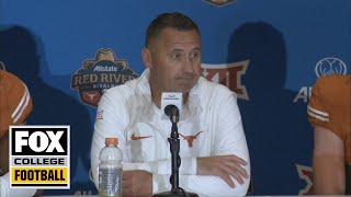 Press Conference Steve Sarkisian Quinn Ewers amp more on Longhorns CRUSHING loss to Sooners [upl. by Greenwald580]